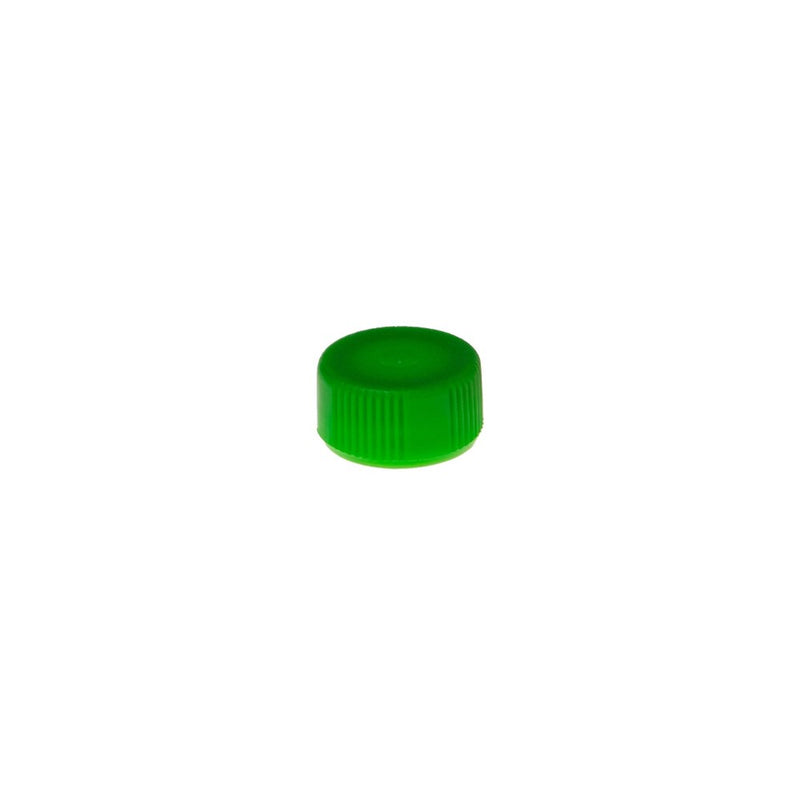 SIMPORT COLORED CLOSURES - Flat Caps, O-Ring Seal, Green, 1000/cs