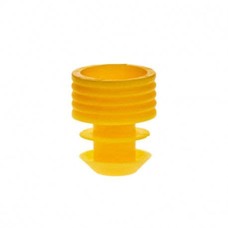 SIMPORT FLANGE PLUG CAPS - Flange Plug Cap, 12mm, Polyethylene, Yellow, 1000/pk